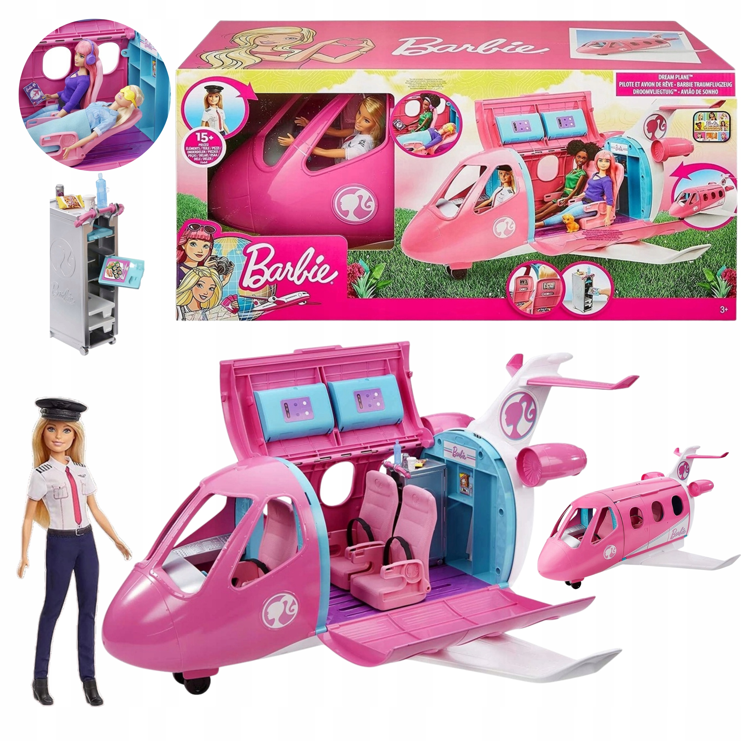 Barbie Dreamhouse Samolot Dla Lalek Lalka Zabawka Dla Dzieci
