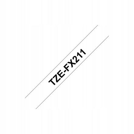 Brother FX211 Taśma elastyczna Termiczna Czarna na białym Rolka