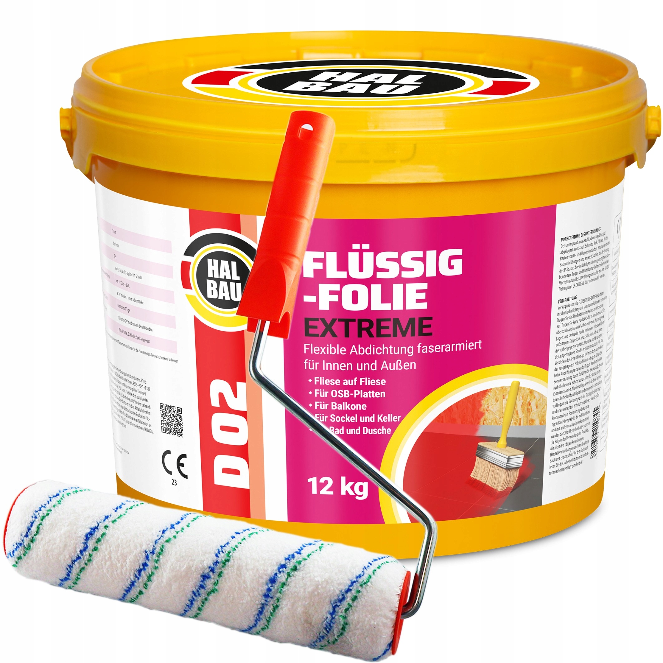 Hydroizolace Fólie 12 kg Malířský váleček 25 cm