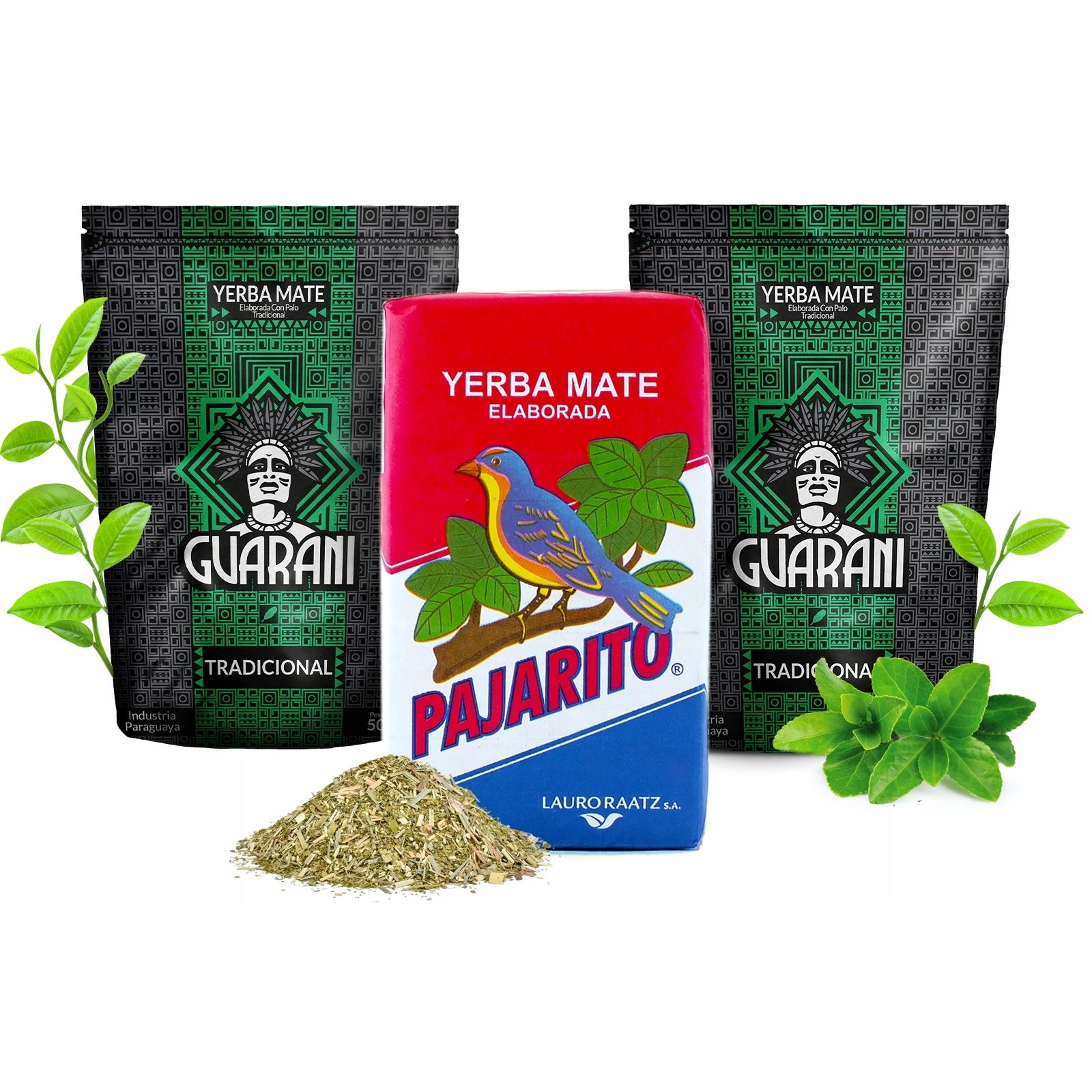 Levně Sada trojbalení Yerba Mate Elaborada Guarani 2x500 g Pajarito 1x1 kg