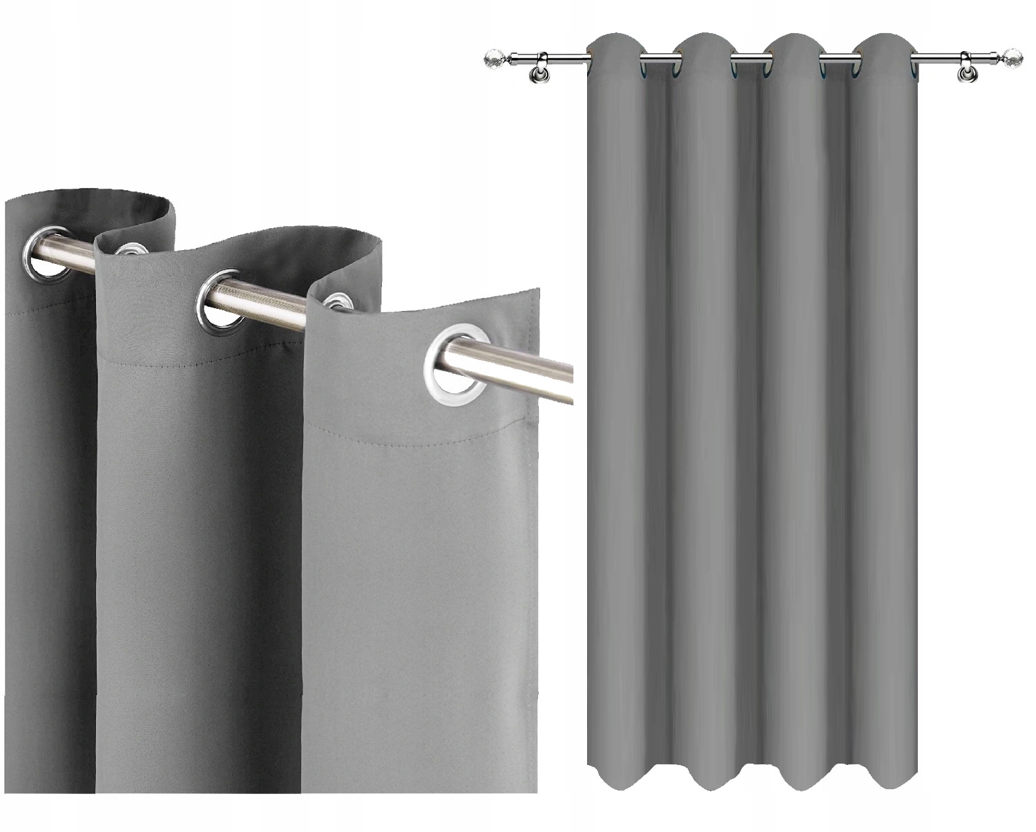 

Zasłony Gotowe Matowe Na Przelotkach 230X145 Kółka