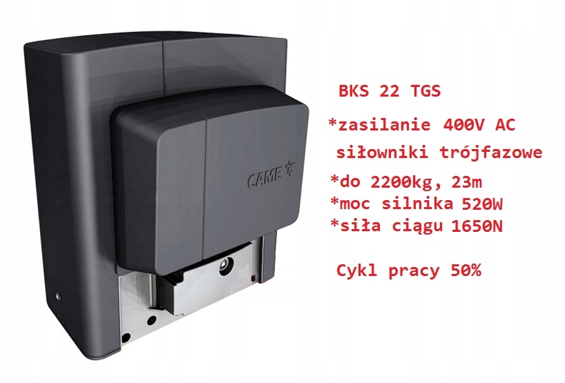 Siłownik do bramy przesuwnej Came BKS22TGS; 801MS-0130