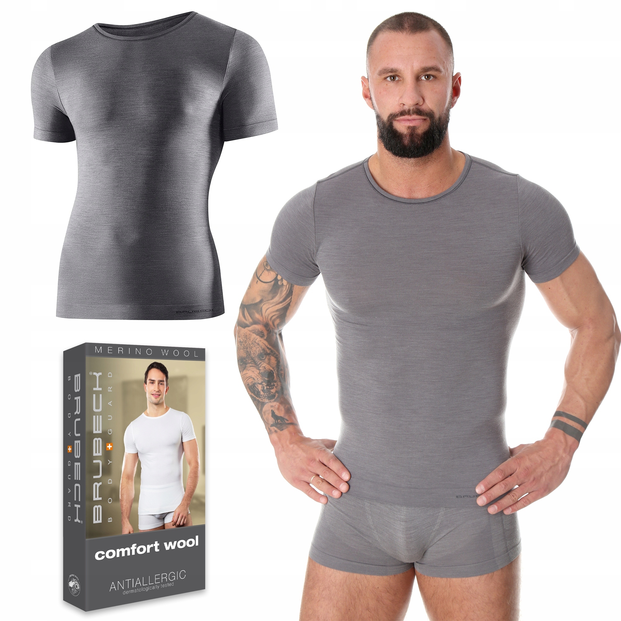 Brubeck SS11030 tričko pánské termo Vlněné XXL