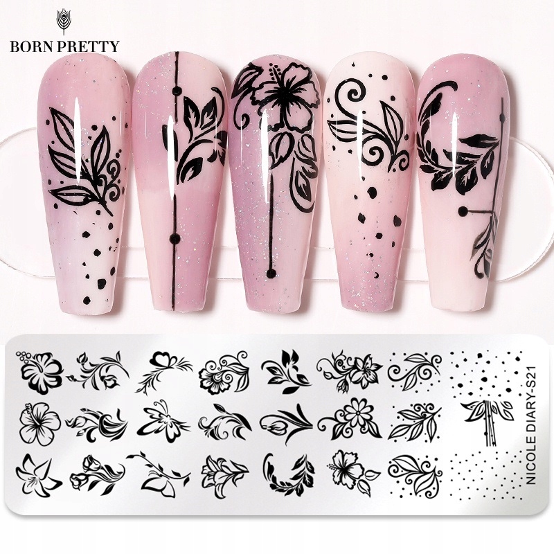 Płytka do Stempli do zdobienia Paznokci KWIATKI Rodzaj Stempelki