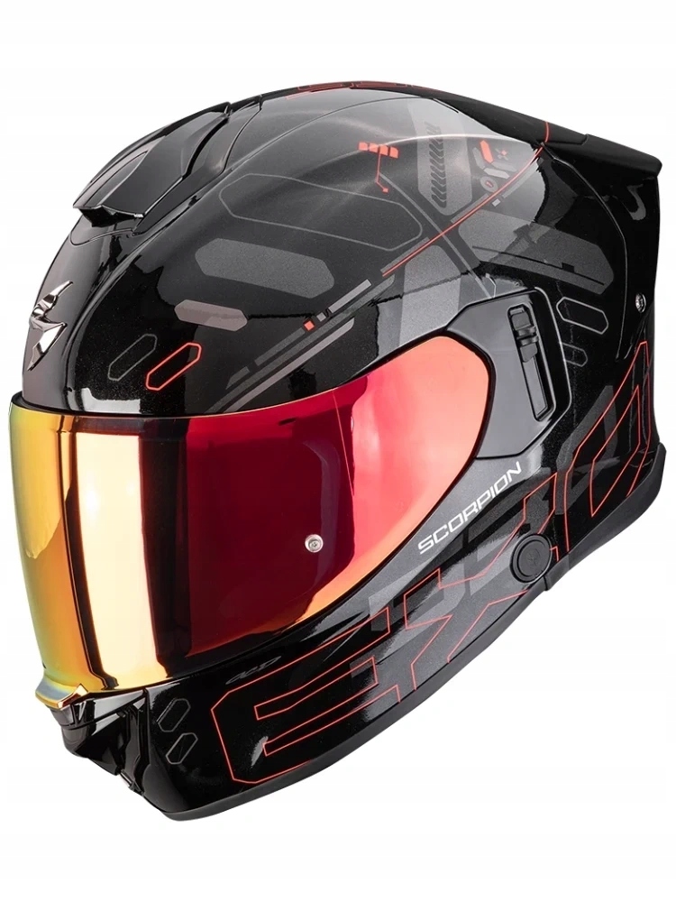 Integrálna motocyklová prilba Scorpion EXO-530 Air Fond Metal Black-Red L