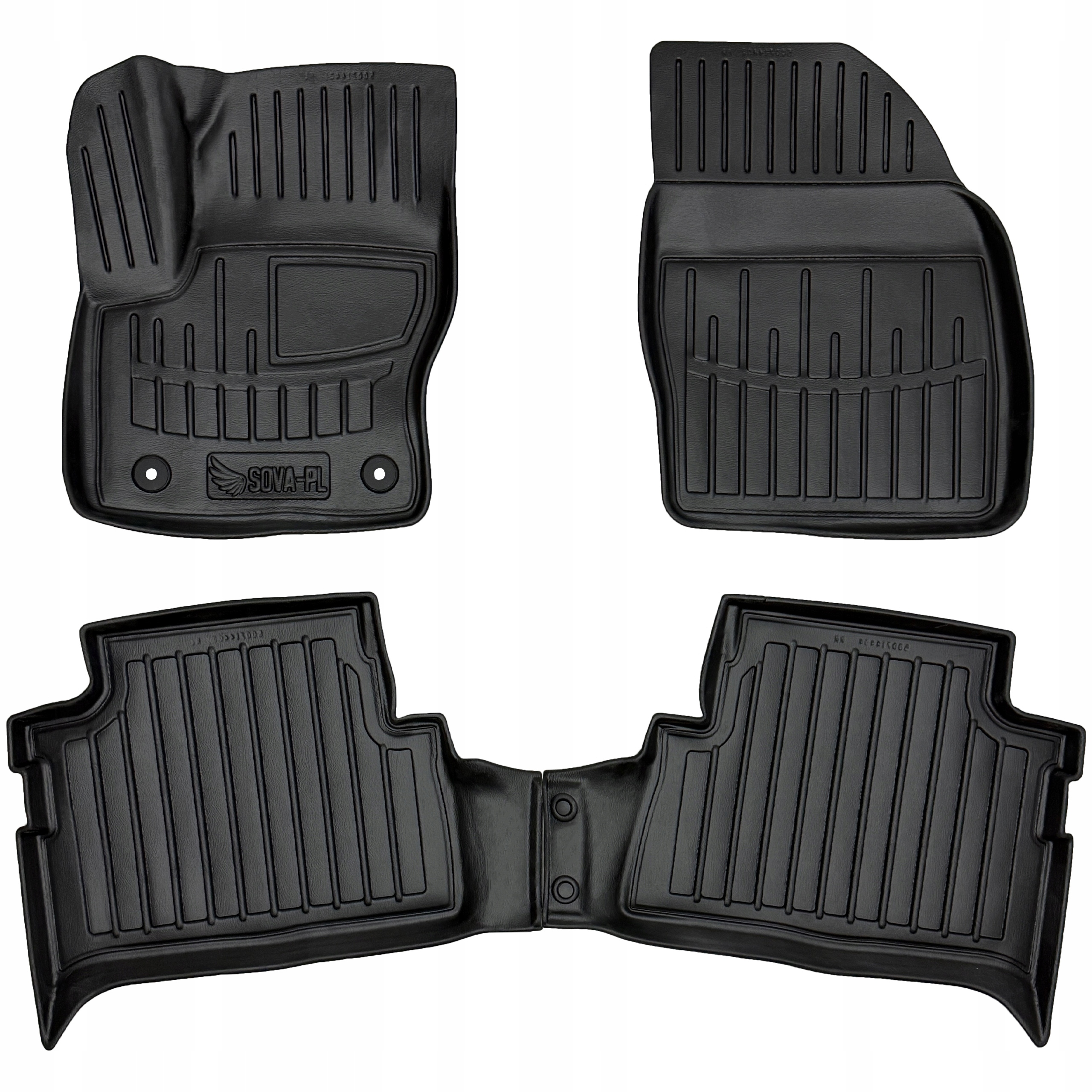 Dywaniki gumowe 3D do Ford Kuga I (2008-2013) odległość między stoperami =>