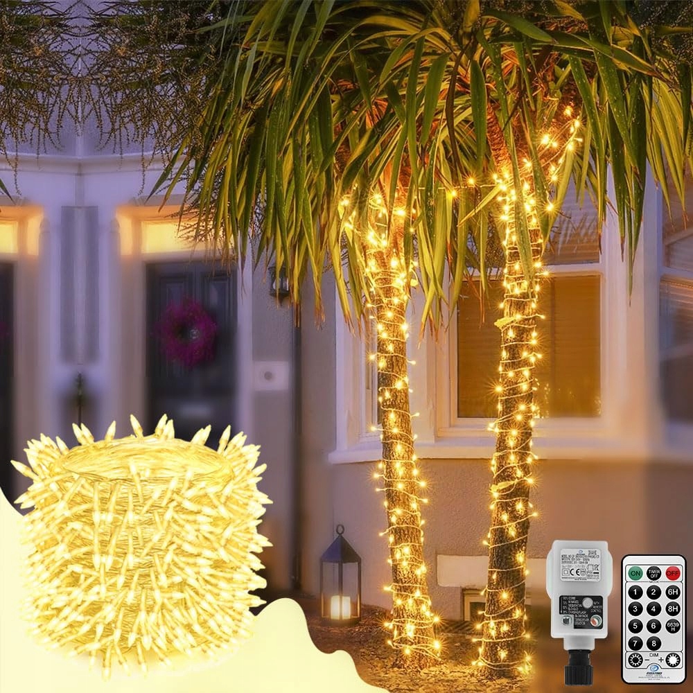 CERIAL Światełka Zewnętrzne Lampki Ozdobne Girlanda Świąteczna 100M 800LED — miniatura 2