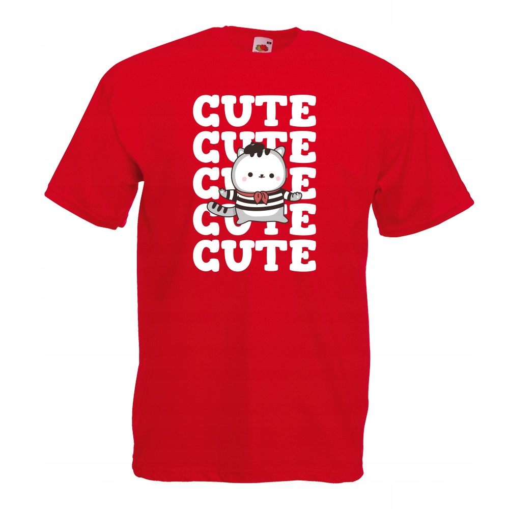 

Koszulka cute kot kotek kociara XL czerwona