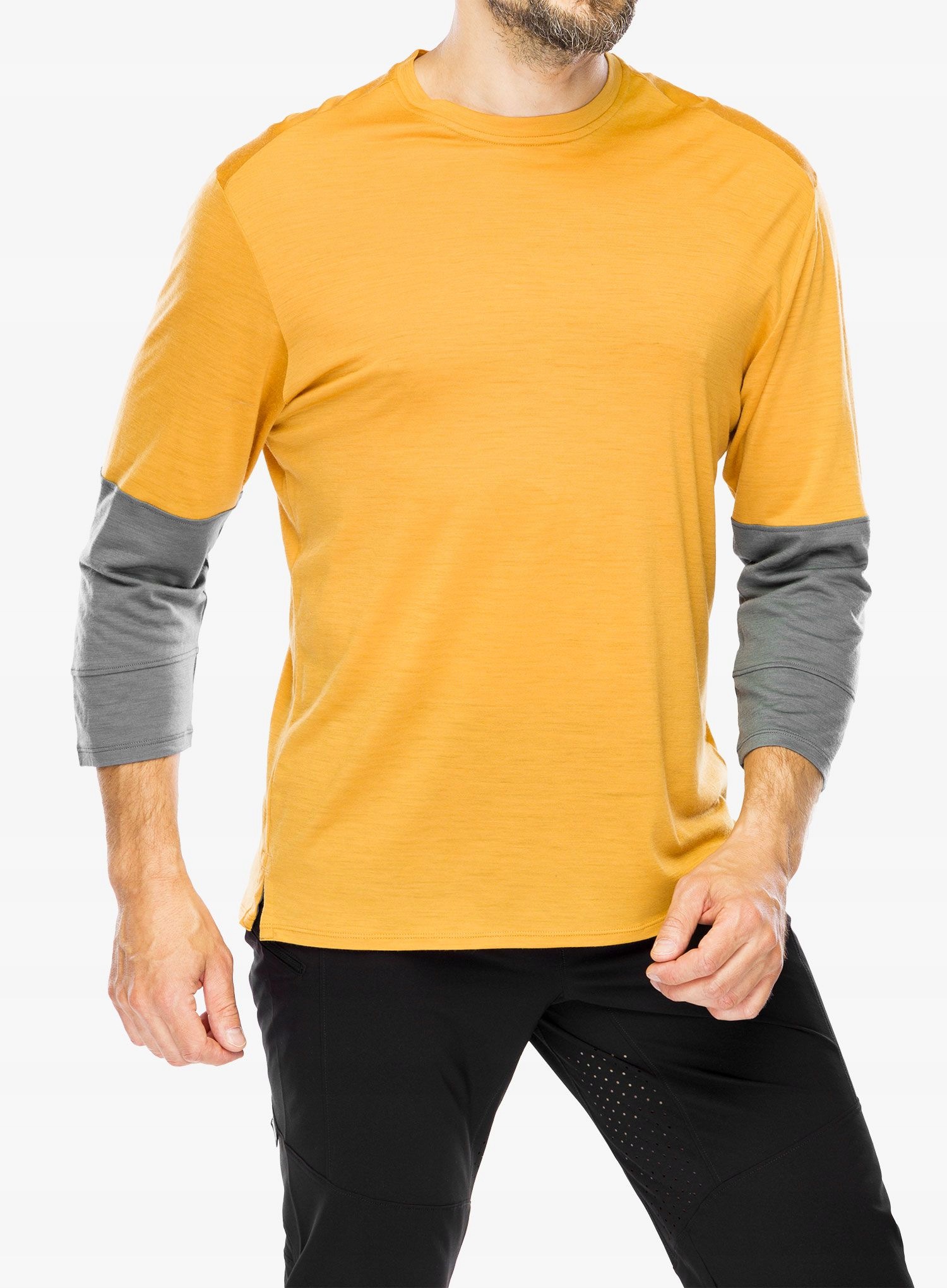 Koszulka rowerowa Patagonia Merino 3/4 Sleeve Bike Jersey gold caramel S