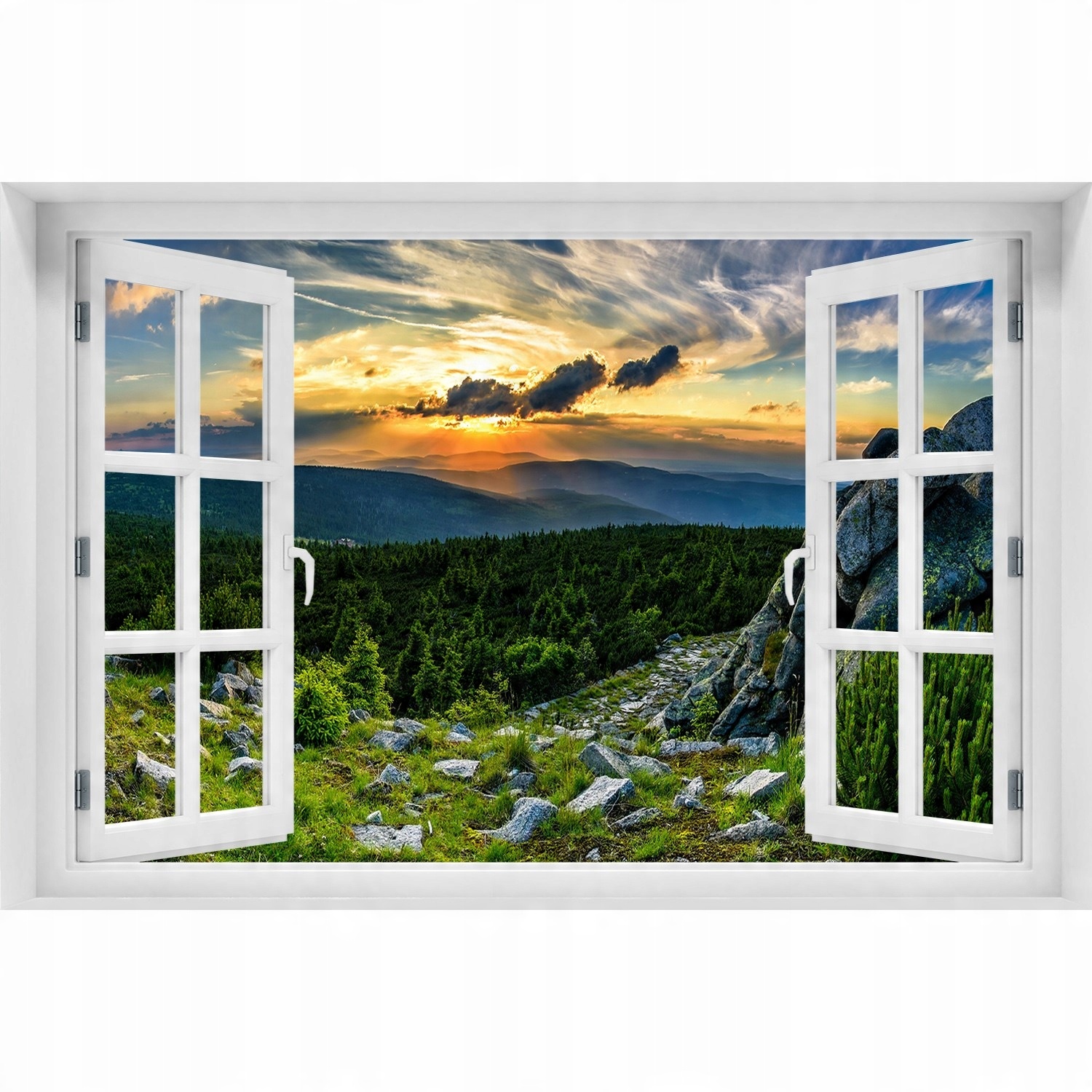 

3D Okno Naklejka na ścianę Górska panorama 120x80