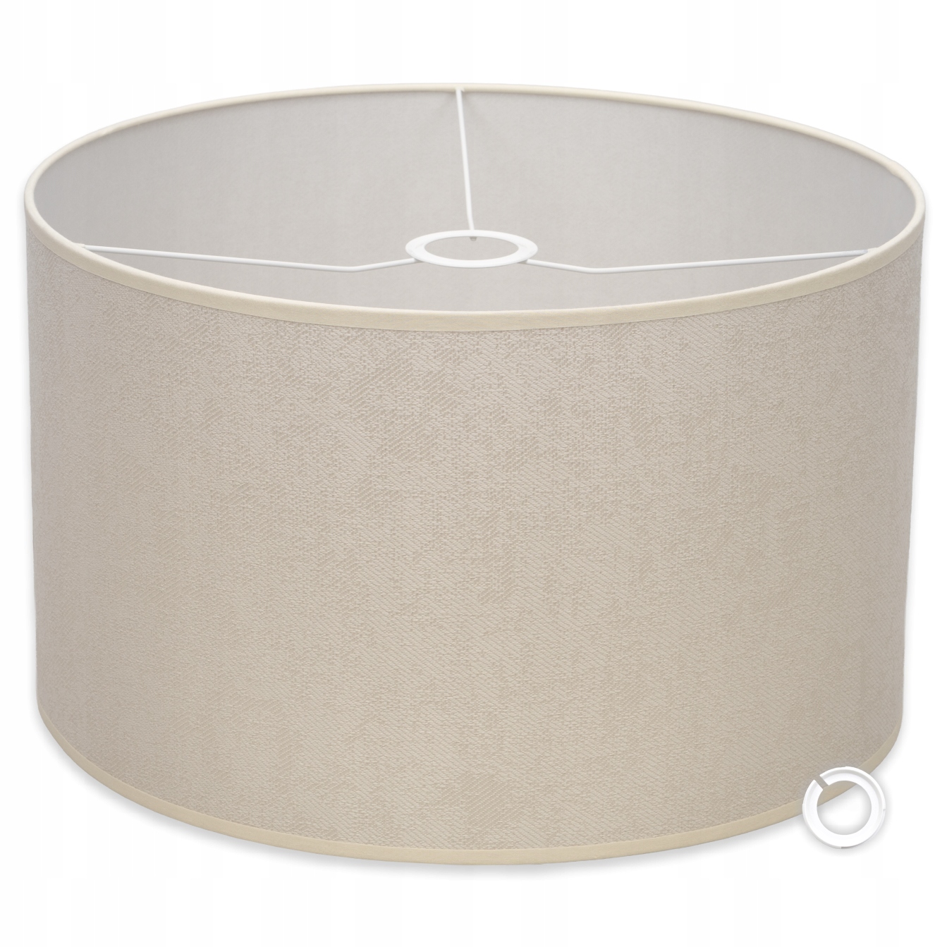 Klosz błyszczący lampa Abażur Beżowy 40 25 cm