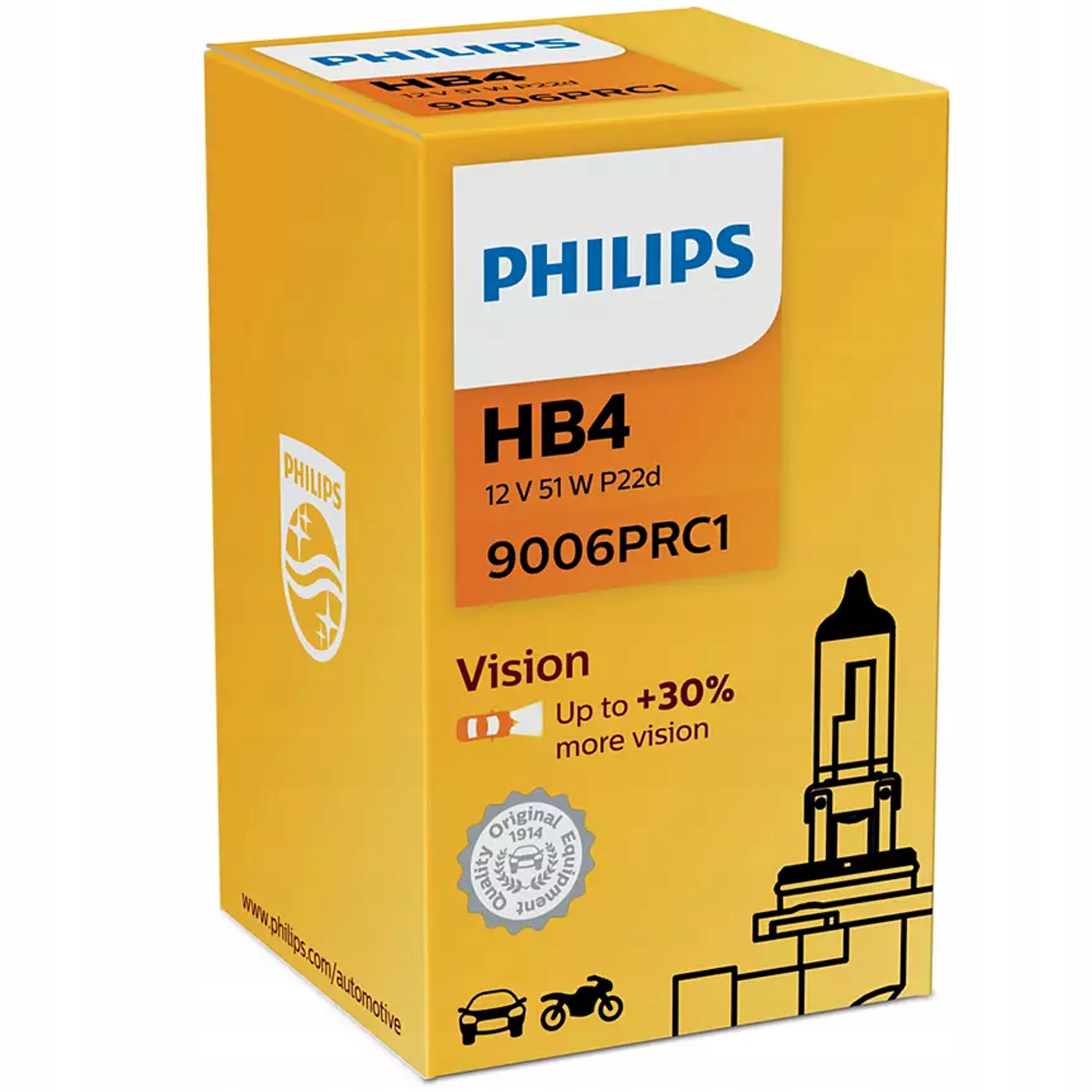 

Philips Żarówka HB4 Vision 55W +30% więcej światła