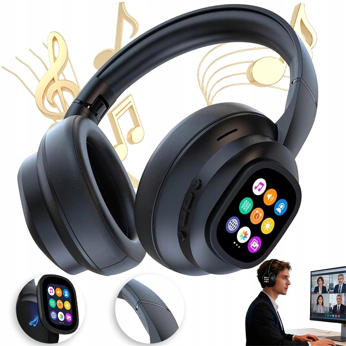 Bluetooth sluchátka s překladačem 133 jazyků a 400 mAh baterií pro 2 hodiny nabíjení