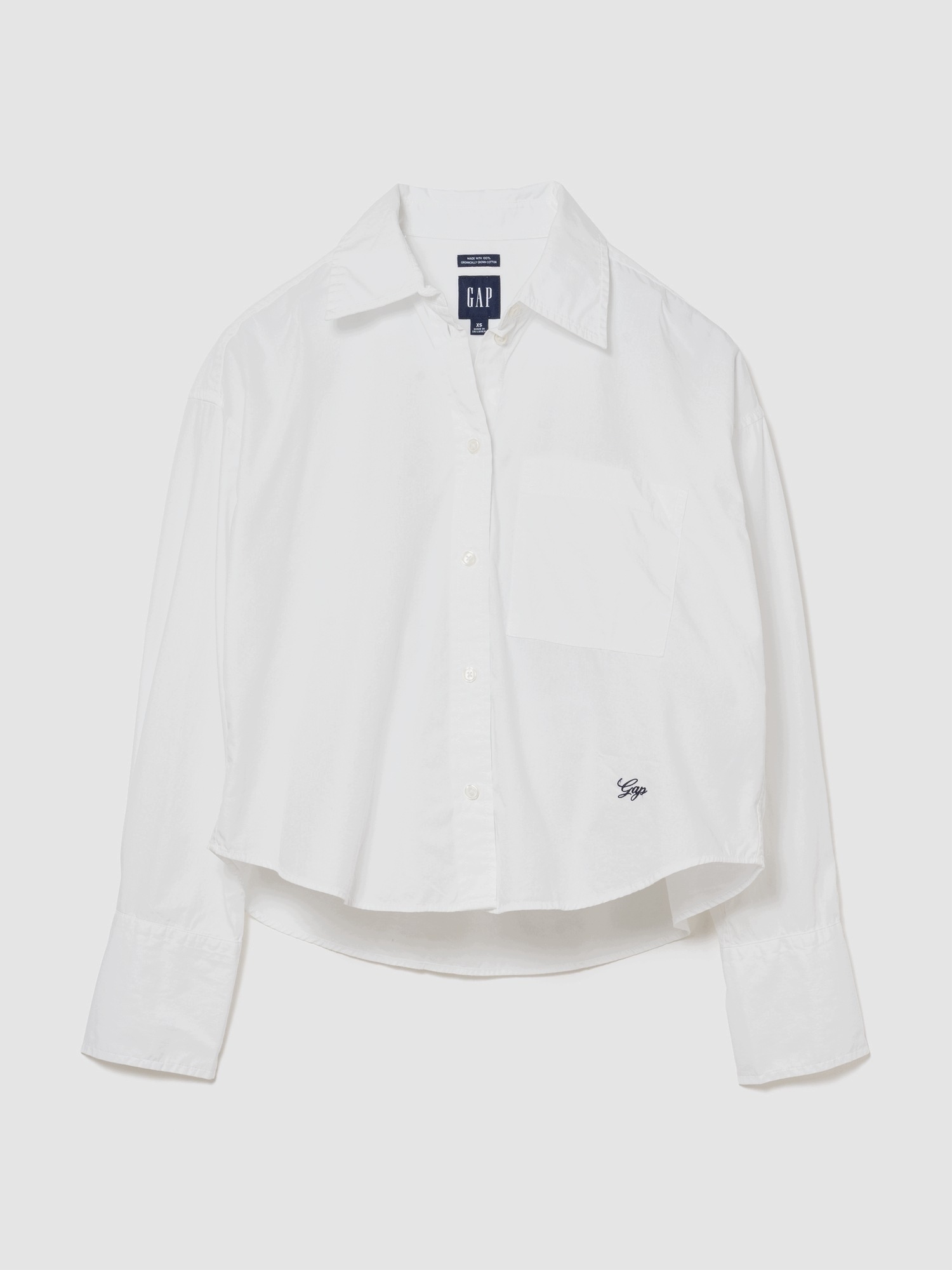 Gap Crop popelínová oversize košile