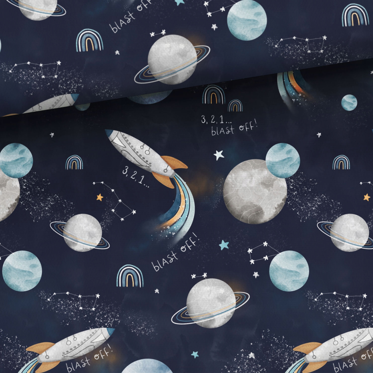 Single jersey Blast off Navy