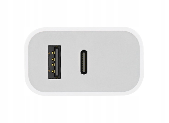 ŁADOWARKA UNIWERSALNA SIECIOWA USB typ C QC3.0 WTYCZKA KOSTKA SZYBKA 20W Kolor biały