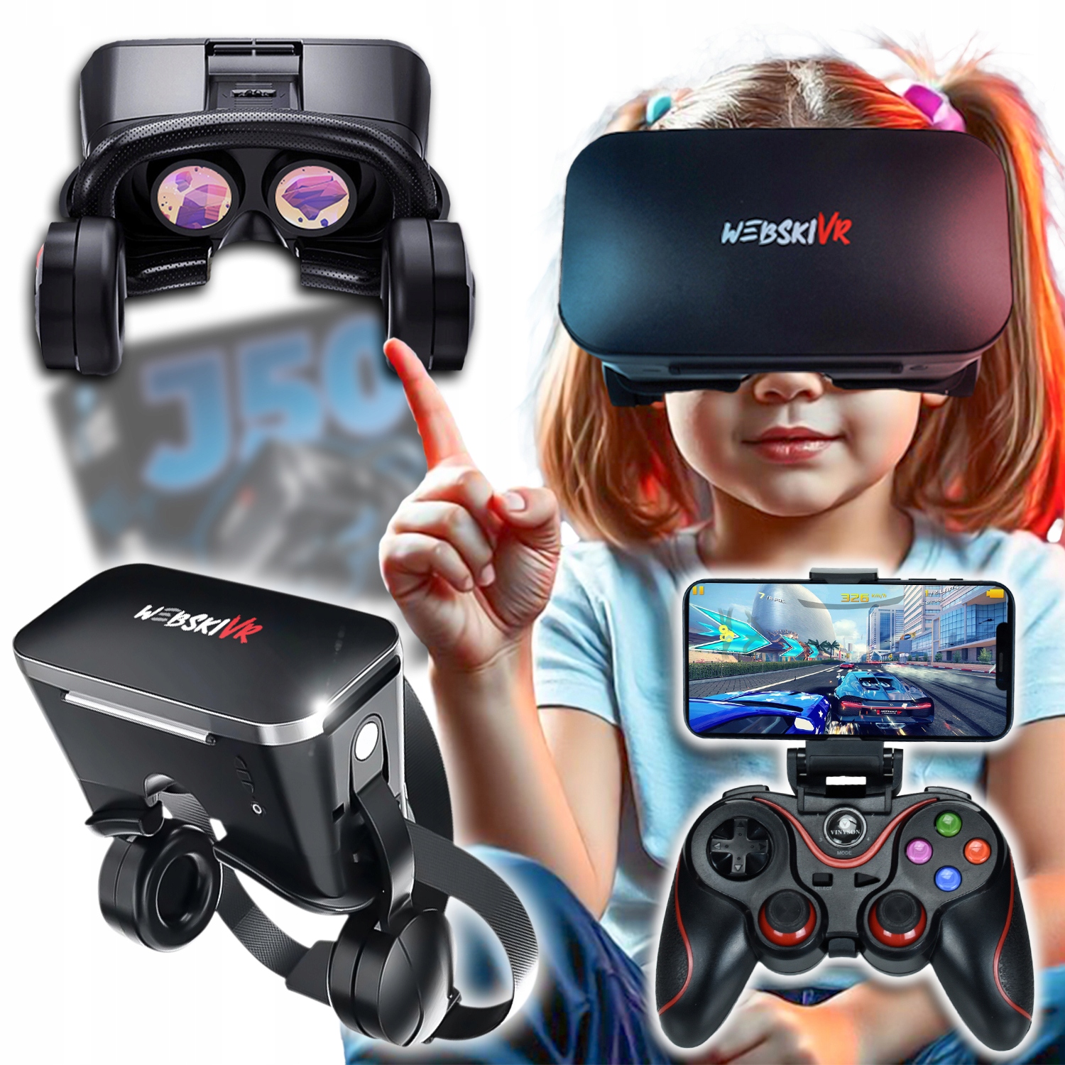 Vr Brýle Pro Virtuální Realitu Na Telefon Hry Filmy Gamepad Bt