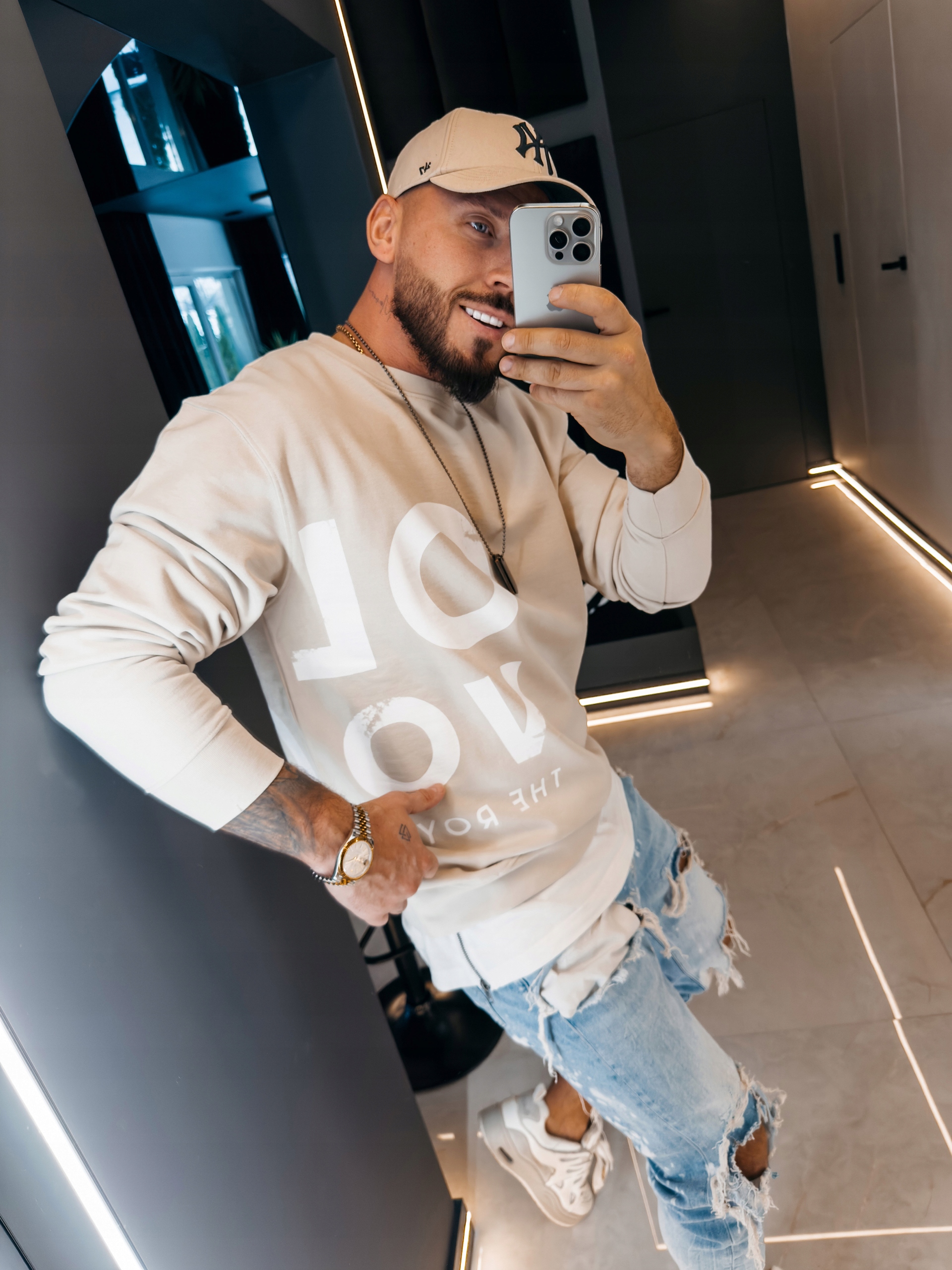 Pánská Mikina Effect Olavoga Béžová L