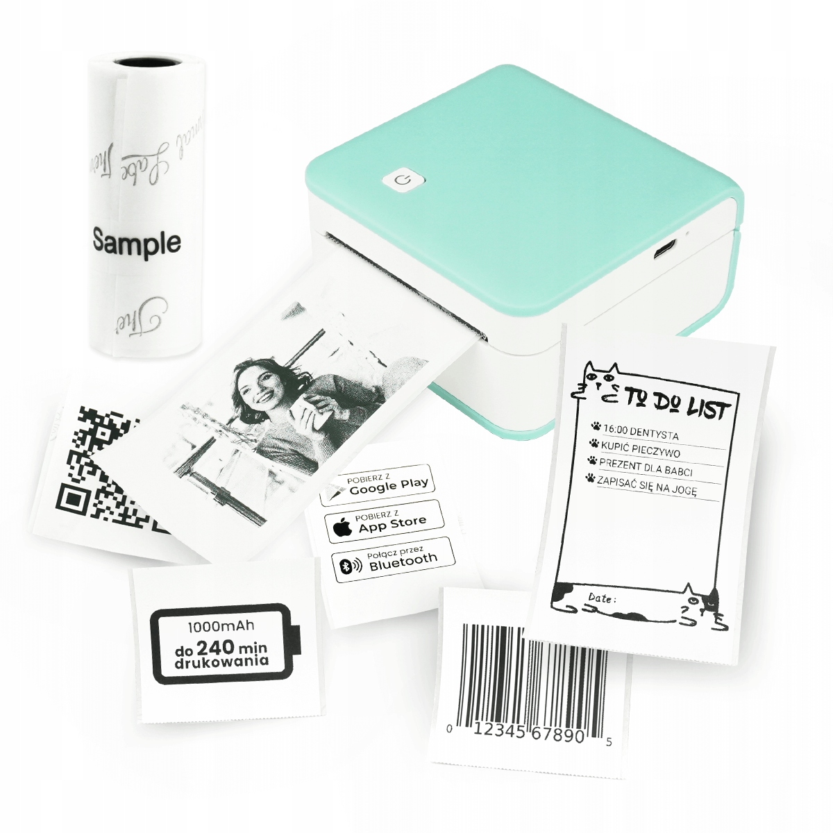 Mini termální tiskárna Phomemo M02 Pro s poznámkami samolepících štítků