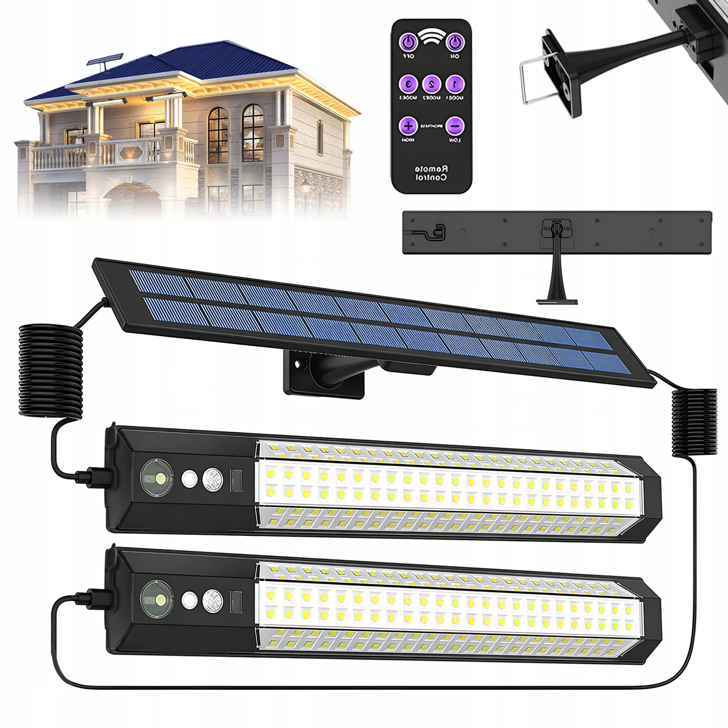 Solární Lampa Venkovní Led Solární Pouliční Lampa Premium Nástěnná 270°
