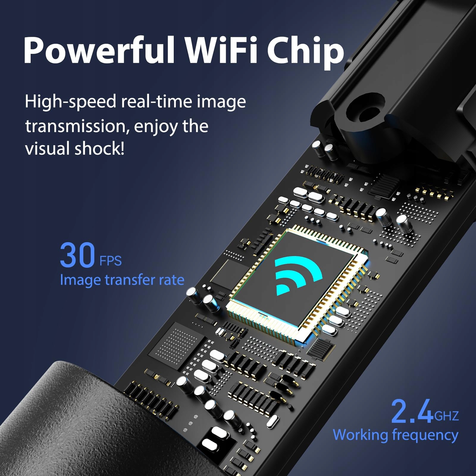 HOPEFOX Kamera Do Czyszczenia Uszu 1080P WiFi Dla Dorosłych Dzieci Zwierząt — miniatura 4