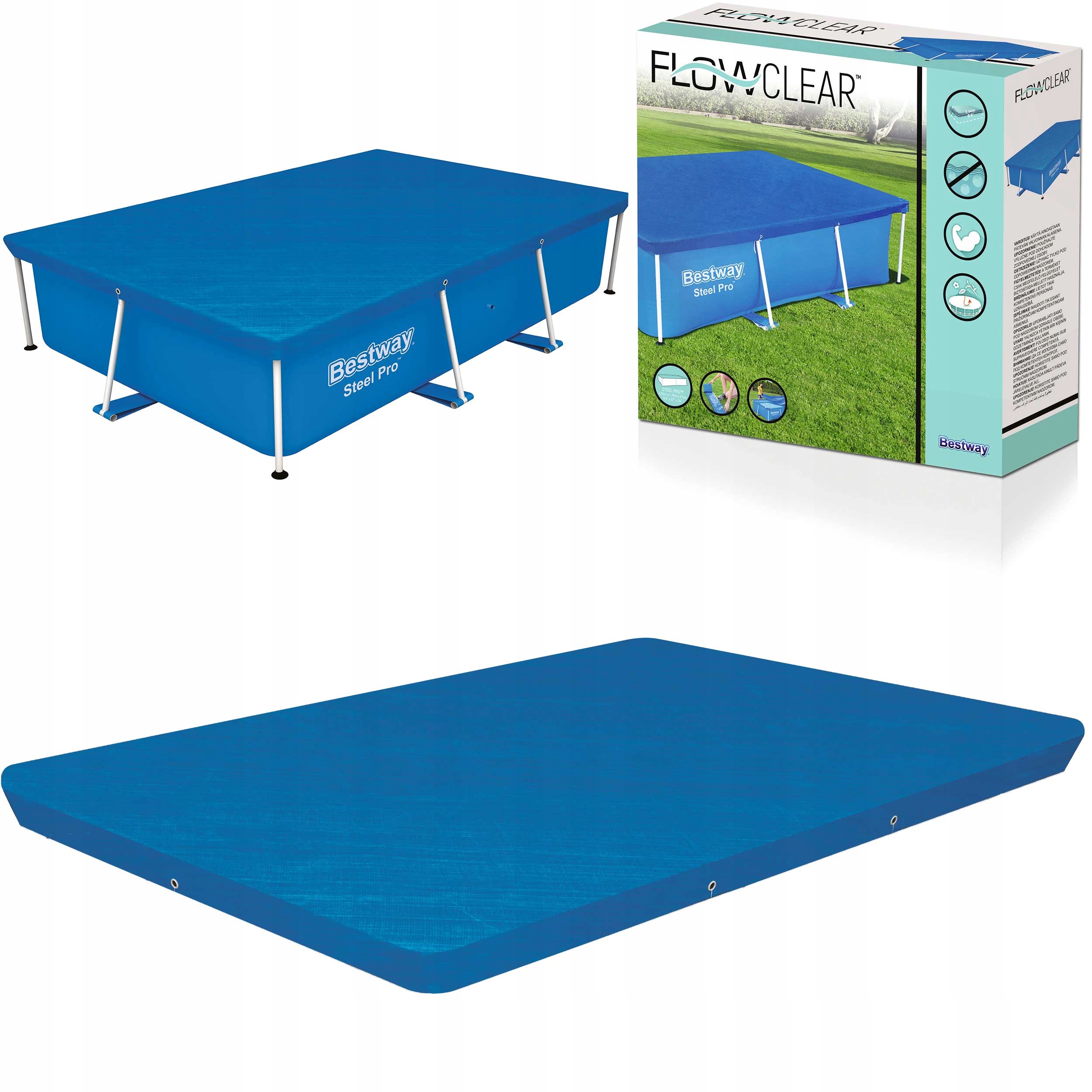 

Pokrywa Na Basen Stelażowy 259x170cm Bestway 58105