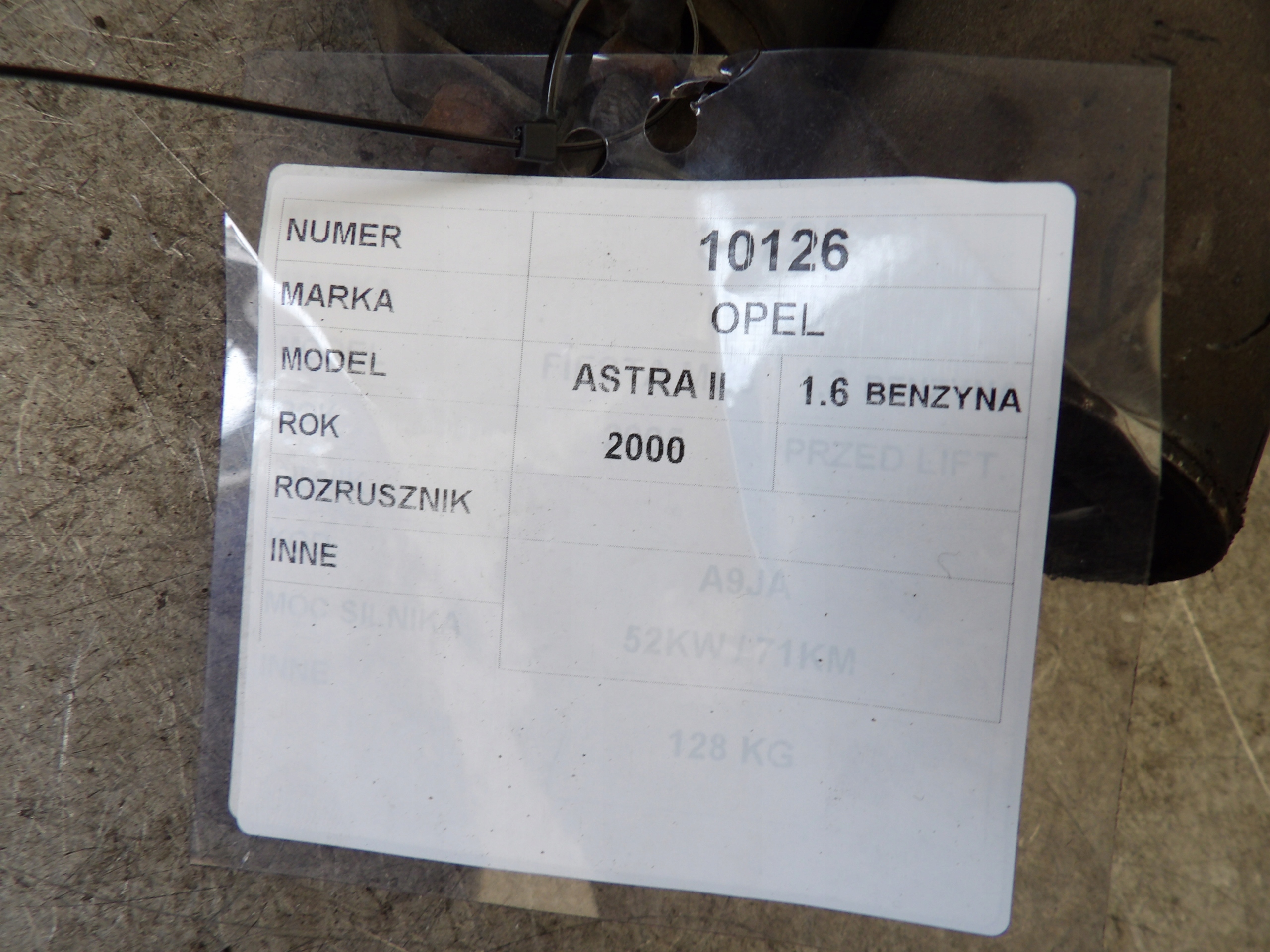 Opel Astra II 1,6 starter