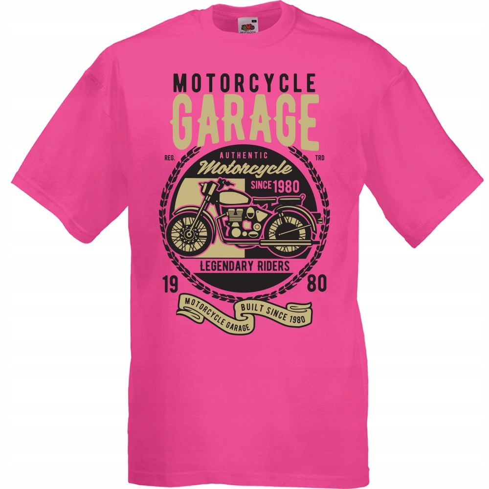 

Koszulka motocykl motor motocyklista kask L fuksja