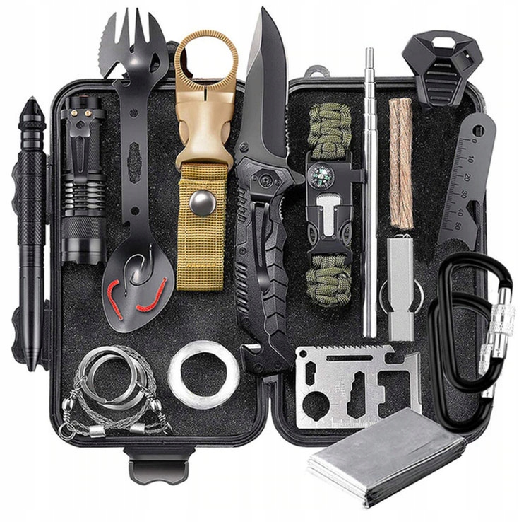 Zestaw survivalowy BSH Adventure z nożem ratunkowym i multitoolem ZP-001