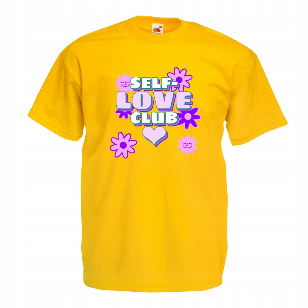 

Koszulka self-love club self-care S żółta
