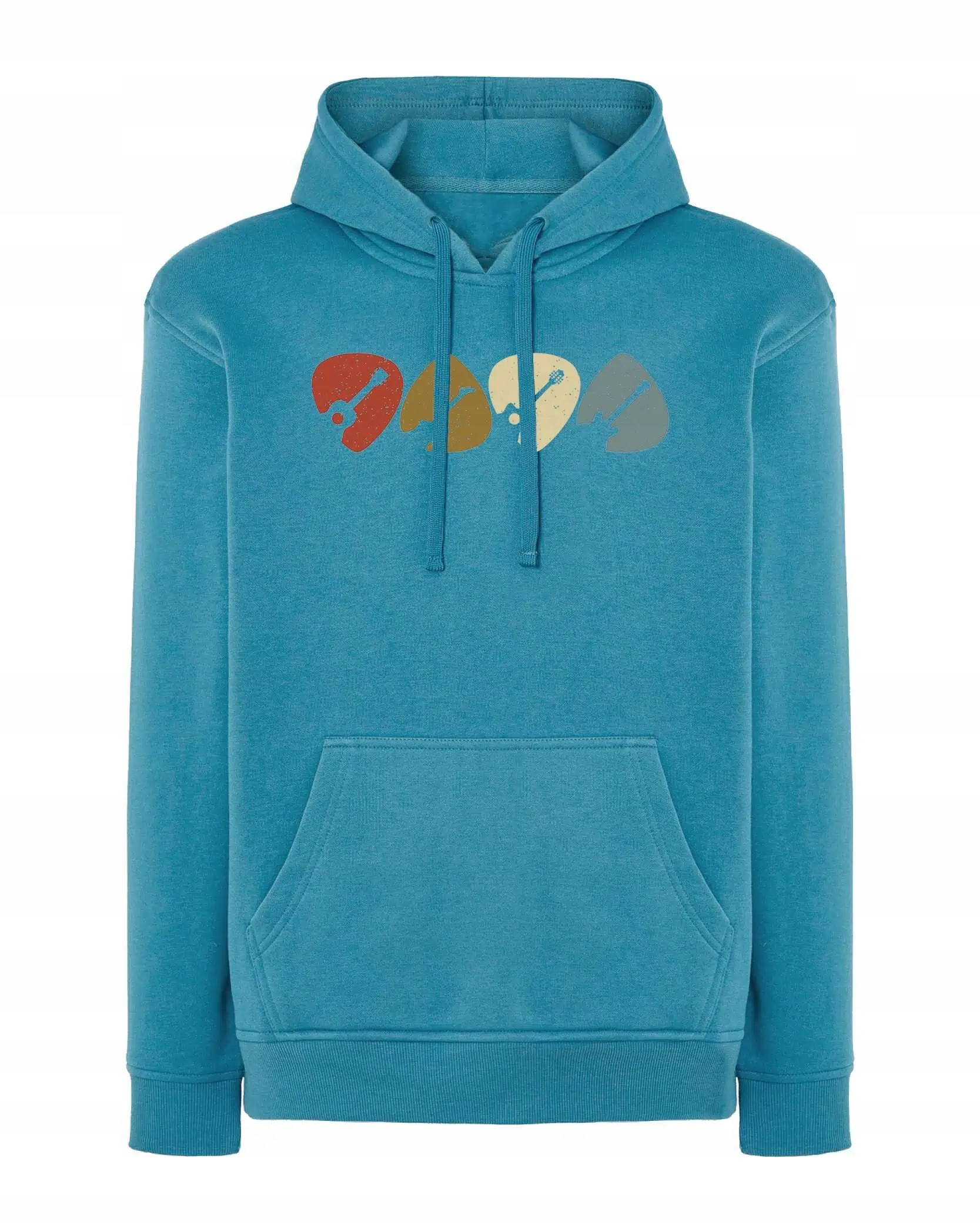 Mikina Kytarové kostky Kytara pro kytaristu Potisk Modrá M