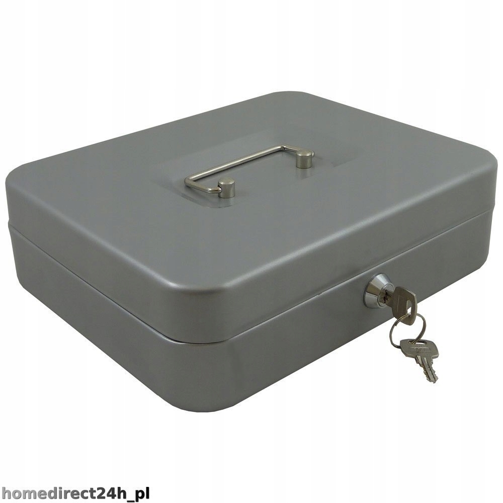 KASETKA NA PIENIĄDZE SEJF METALOWA 25CM SZARA Kod producenta HD12359