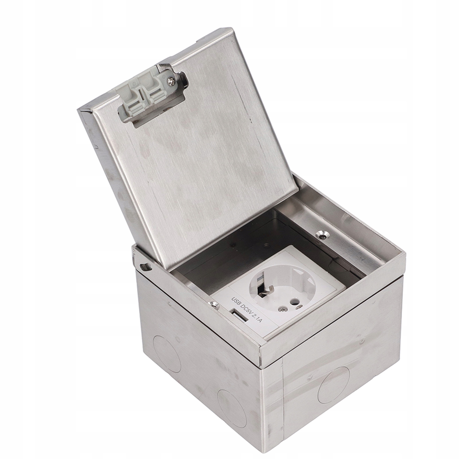 Gniazdo Podłogowe Puszka Podwojne Wtyczki Euro 250V 16A 4000W