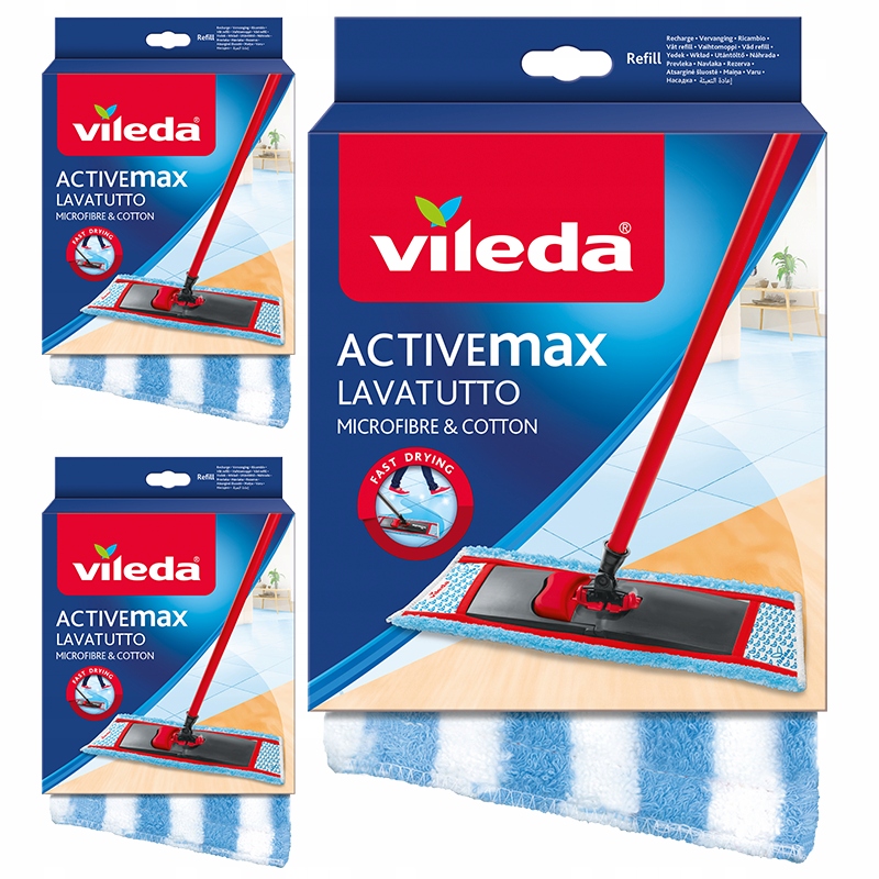 Levně Vileda náhradní náplň do plochého mopu Active Max 3 ks