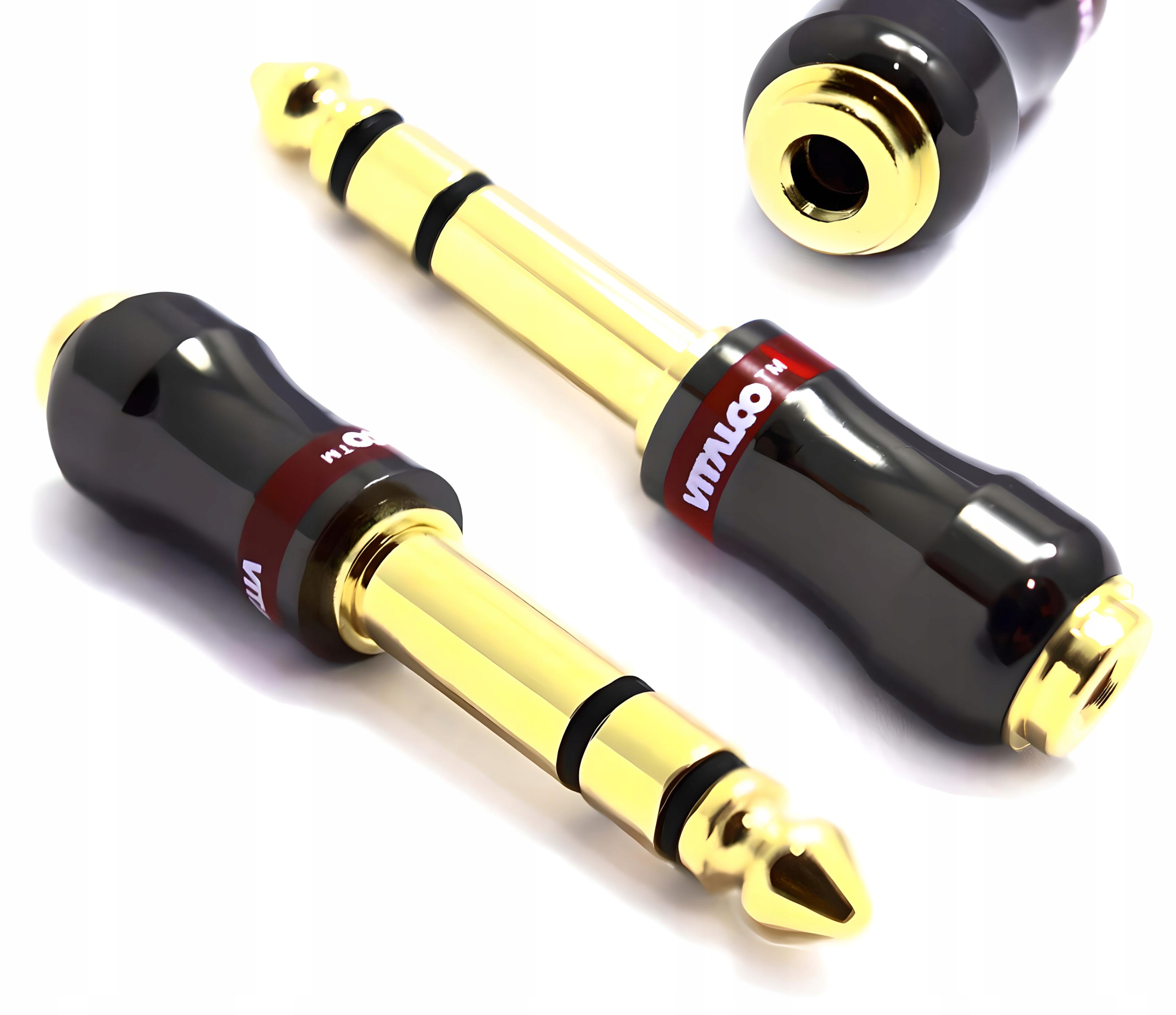 Adapter Przejściówka Aux Gniazdo Jack 3.5 Stereo Wtyk 6.3 Vitalco Przejście