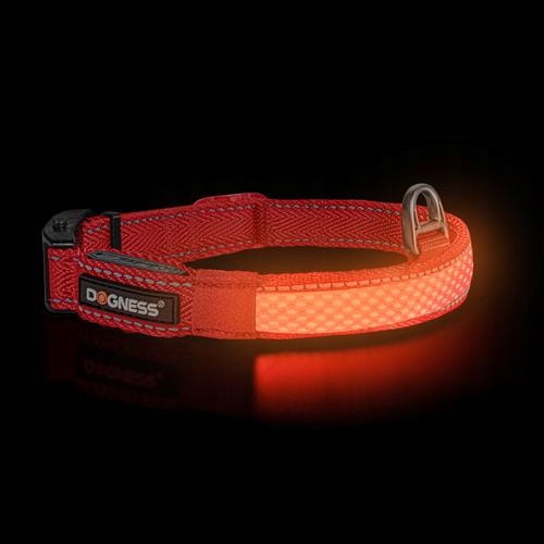 

Obroża odblaskowa z Led Dogness taśma (L) czerwona