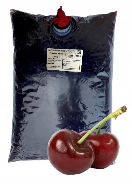 Levně Višňový džus 100% 5 l – Dna, bez cukru, Nfc