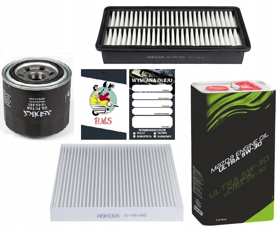 OLEJ ULTRA 5W-30 ZESTAW FILTRÓW MAZDA 6