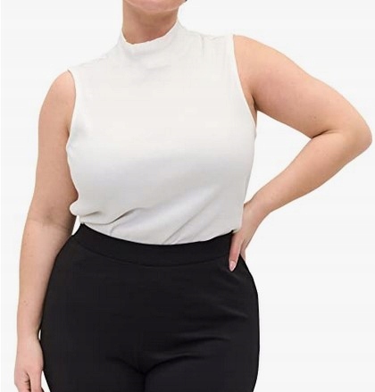 Bluzka Damska Top Bez Rękawów Basic Bawełna 3XL