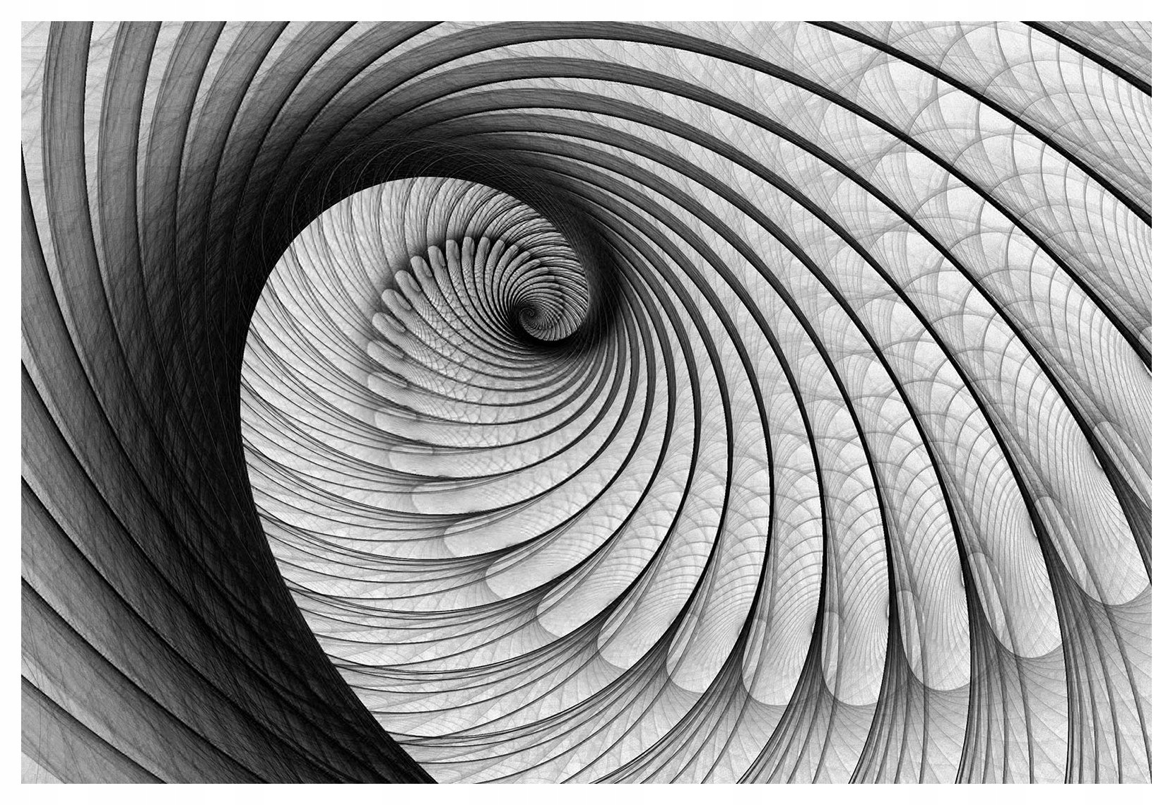 Fototapeta Černobílá spirála tunel abstrakce vinylová 368x254 lepidlo