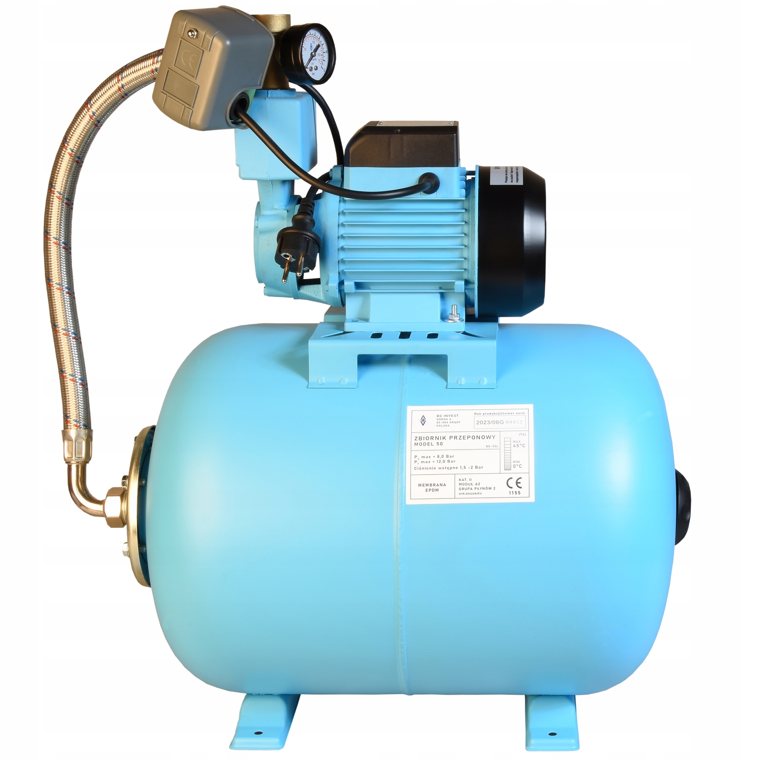 Hydroforová Sada 50 L Čerpadlo 750 W 3000 L/h Príslušenstvo Hadica