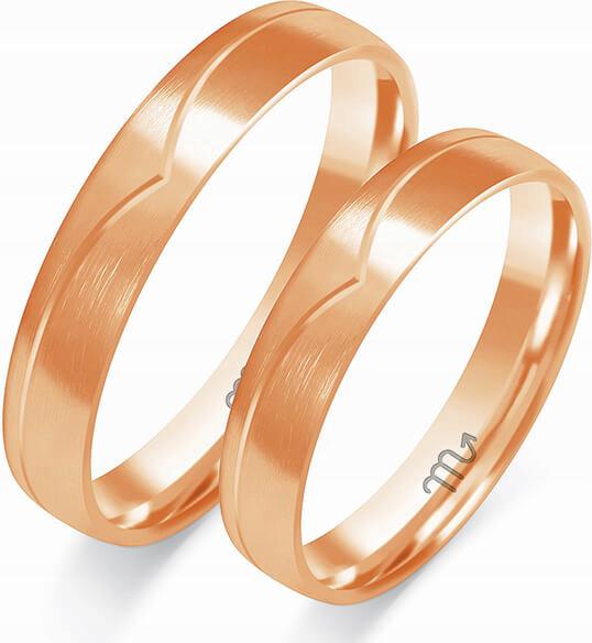 Prsteny z růžového zlata svatba 14K 585 vel. 32 33 34 – výjimečná zlatá kolekce