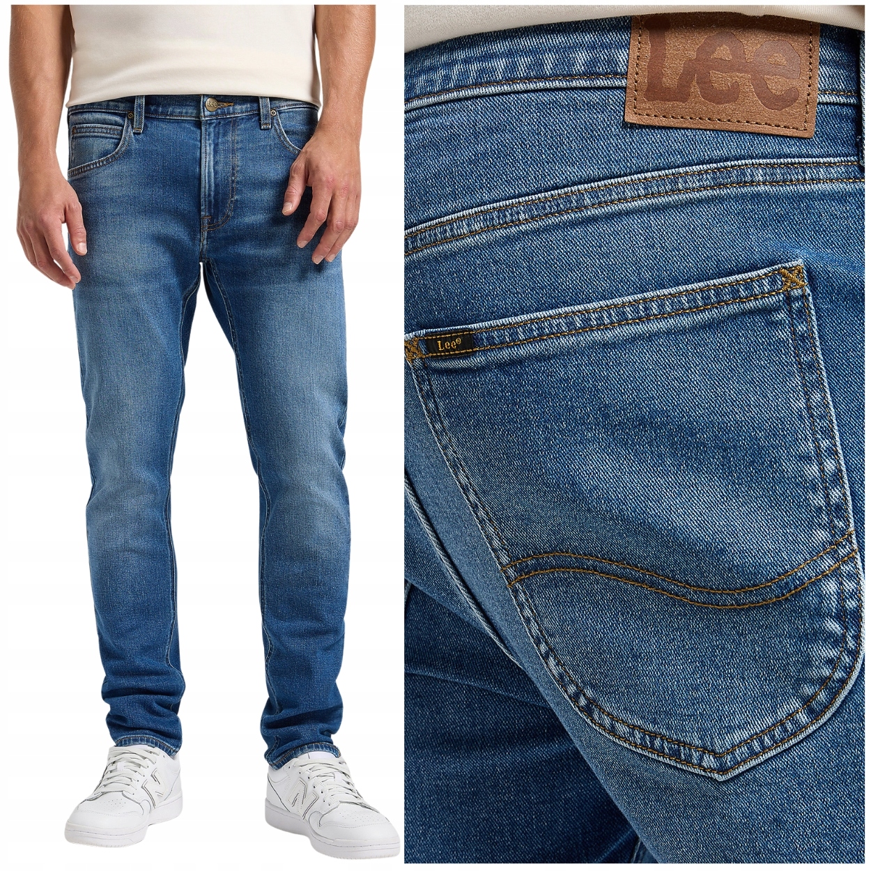 Lee Luke Grove Džíny s výrazným zúžením, tmavé džínové kalhoty W29 L34