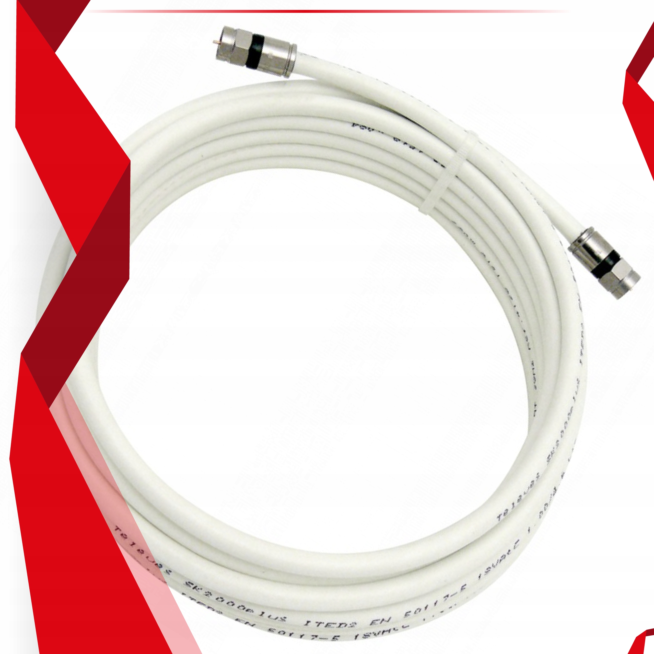 Gotowy Kabel Antenowy Na Metry Wtyk F-Wtyk F 11m Stan opakowania oryginalne