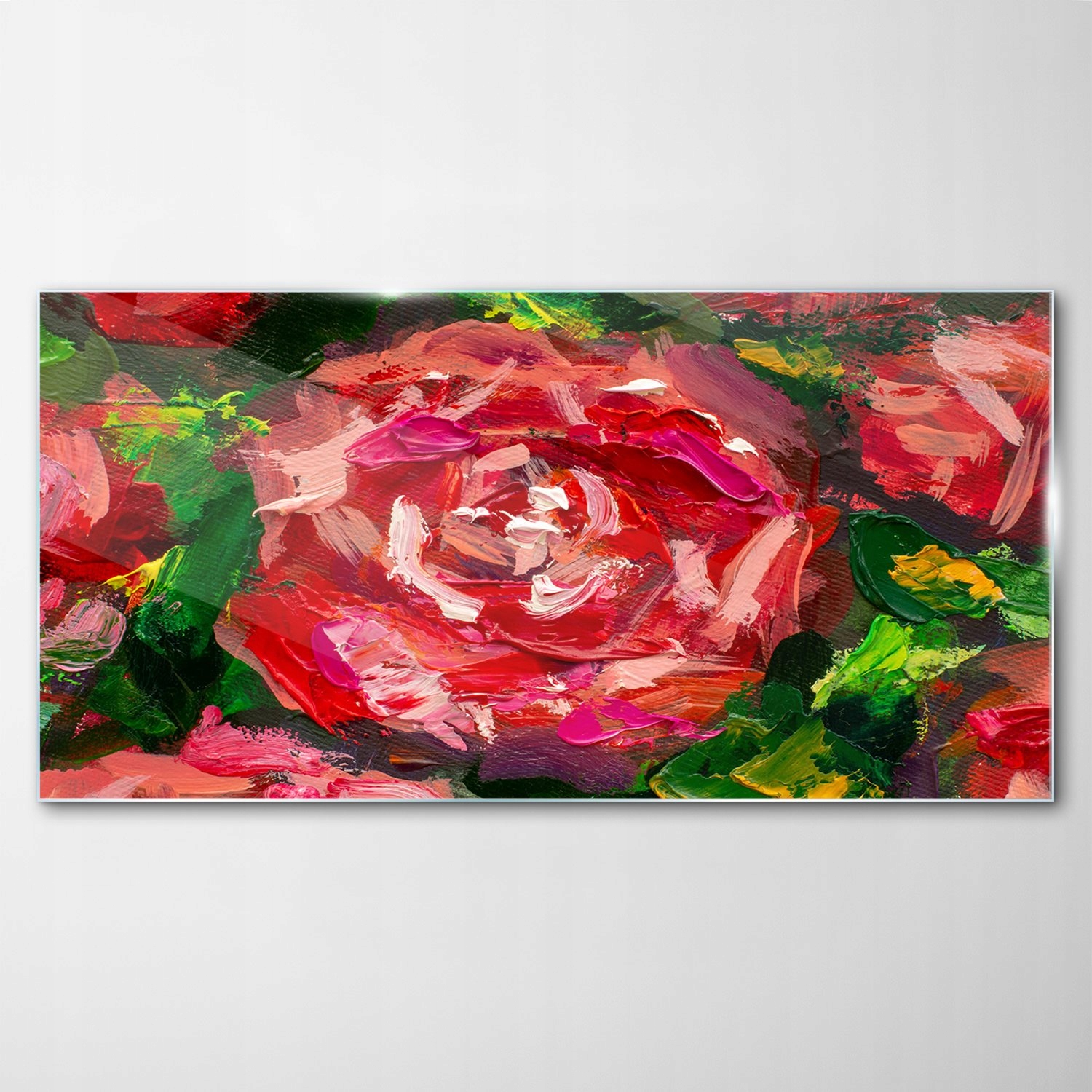 Obraz na skle Dekor Kvety Ruže Pivoňka 140x70