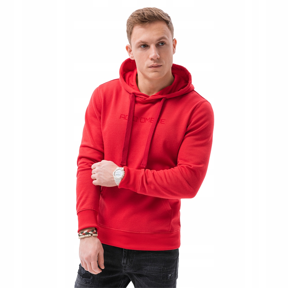 

Bluza męska z kapturem nadruk B1351 czerwona M