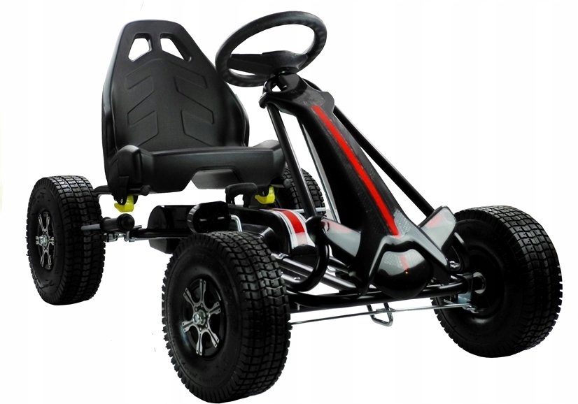 Gokart Czarny Na Pedały Monster Szerokie Pompowane Koła Czarno-Czerwony EAN (GTIN) 5902808158271