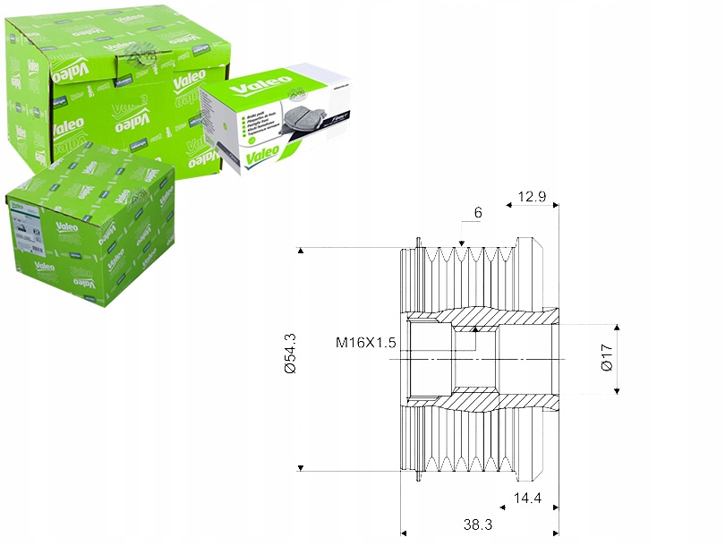 Val588002 КОЛО СТРІЧКОВІ ГЕНЕРАТОРА PEUGEOT