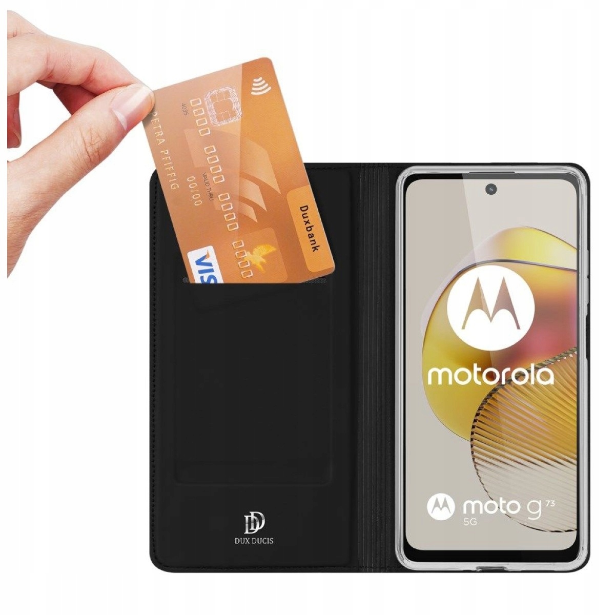 

Etui z klapką do Motorola Moto G73 Duxducis