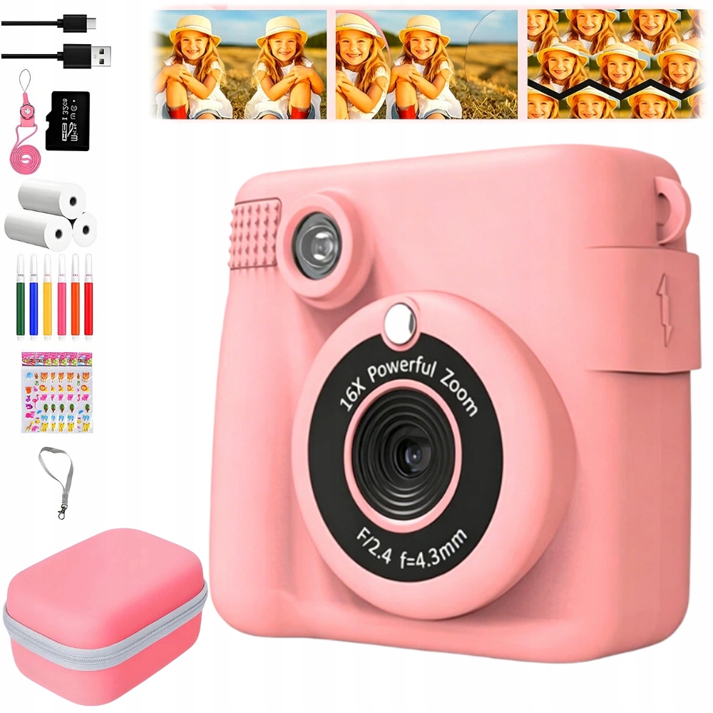 Fotoaparát pro děti digitální Okamžitý s tiskárnou Dárek